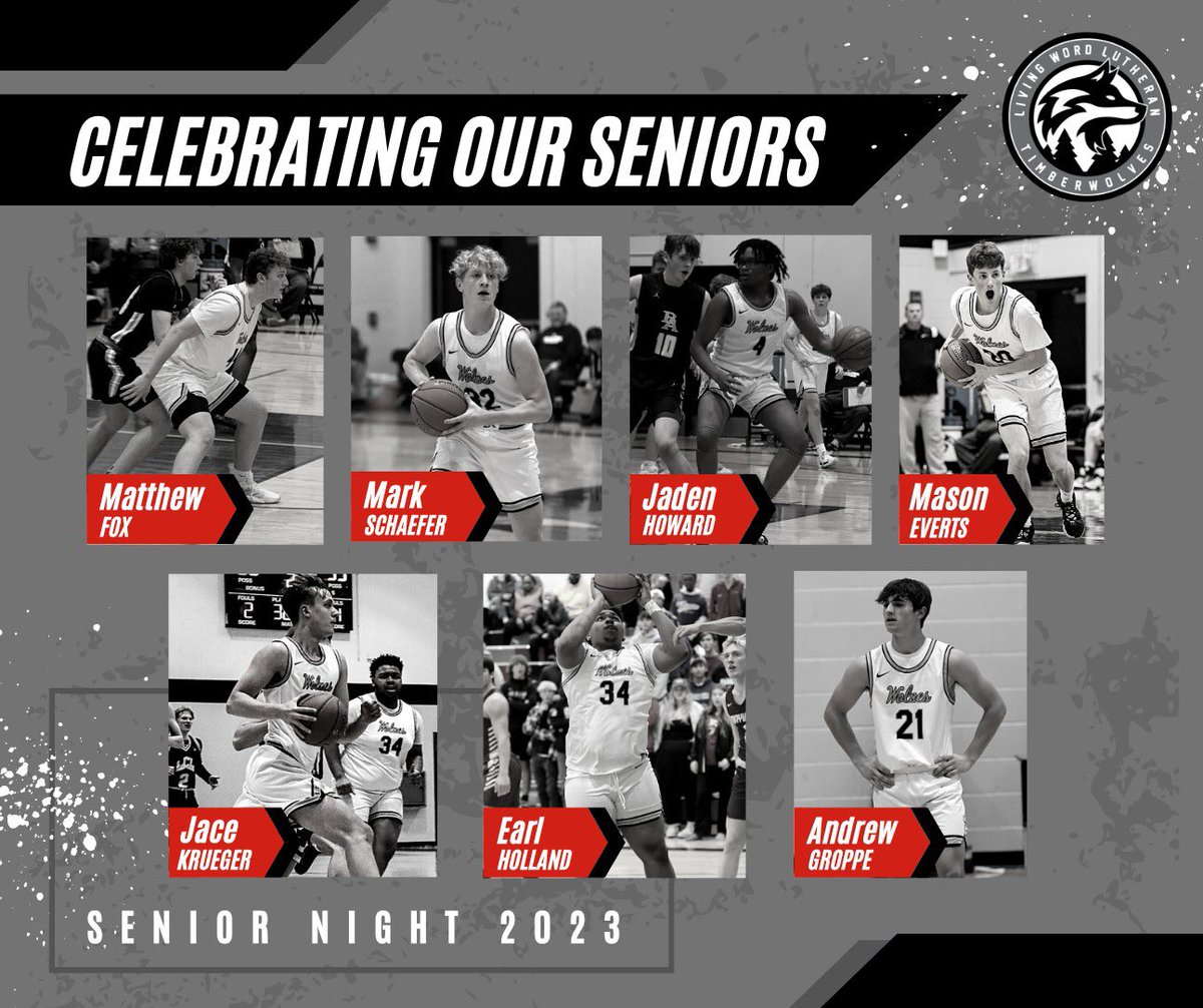 SENIOR NIGHT! Honoring these 7 young men after our game this evening against Hustisford.Tip-off is at 7:15.
