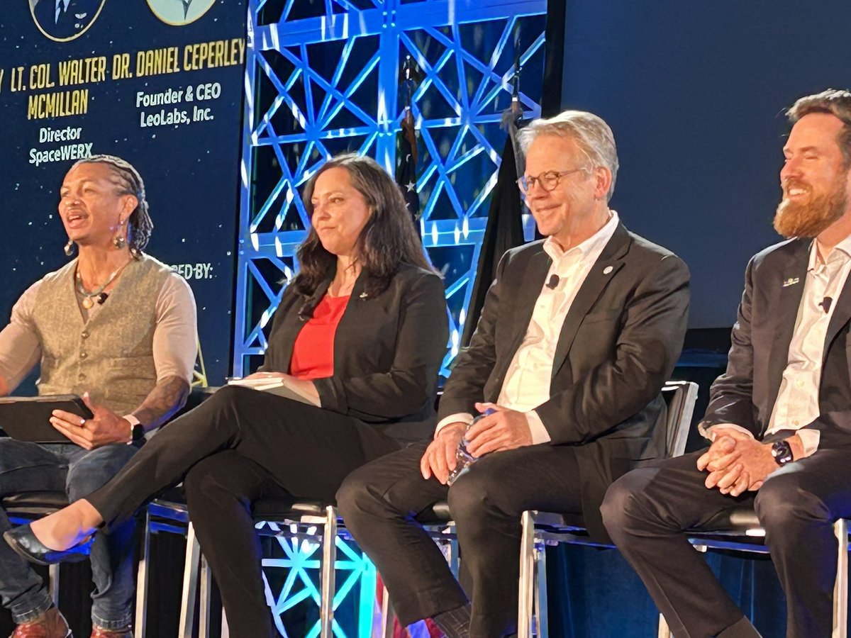 CommerceinSpace's tweet image. Great panel on #orbitaldebris today at #SpaceMobility &apos;23 conference with colleagues from
@AFResearchLab, @LeoLabs_Space, @PrivateerSpace, @SpaceWERXDOD, @Astroscale_US and @WhiteHouse OSTP