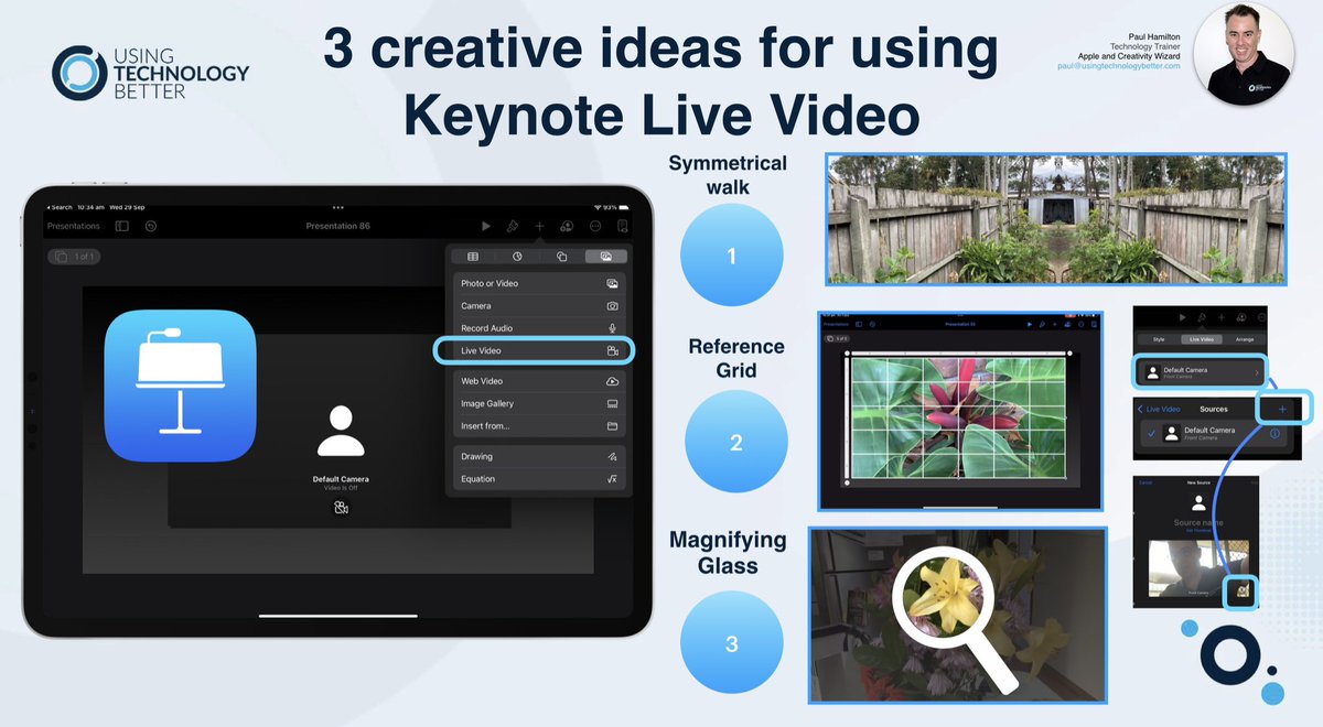 Live video is #keynote. Struggling to see where it fits? How about: #art #math #science #inquiry <a href="/Usingtechbetter/">Using Technology Better</a> <a href="/AppleEDU/">Apple Education</a>