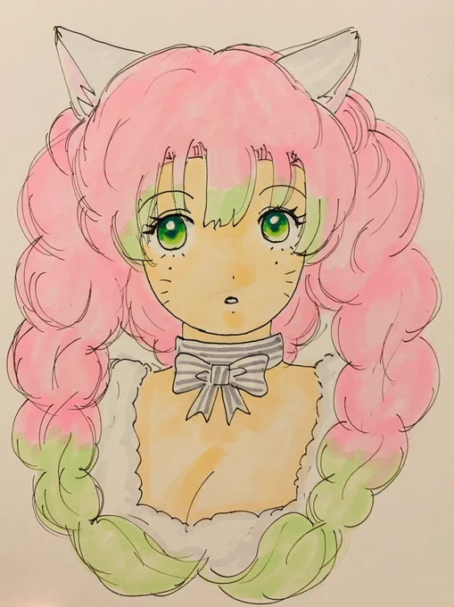 寝る前に描いた_の日〜(≧▽≦) 