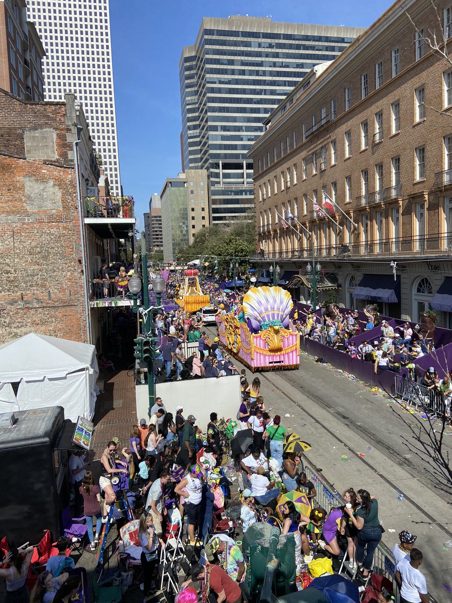 MattPeale's tweet photo. What they call #Tuesday , we call #Mardi_Gras 
#MardiGras2023 #NewOrleans #paraderoute #throwmesomethingmister @KreweofZulu https://t.co/YVXHN813d0