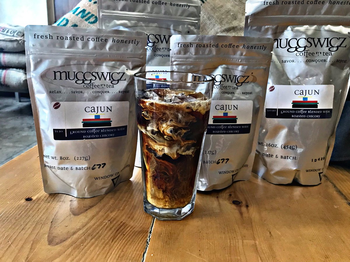 Have you tried our Cold Cajun with Cream?  Our dark roasted Cajun Coffee over ice, with a splash of heavy cream!
You can find our Cajun Coffee on our retail shelves!

#muggswigz #chicory #cajun  #cajuncoffee #coffeerun #coffee #cantonohio #akronohio #fattuesday  #mardisgras