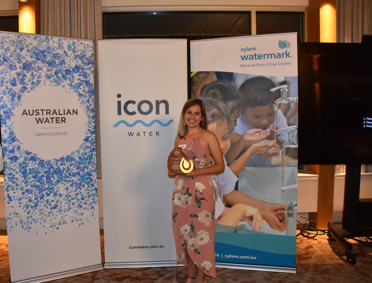 AMaLondono's tweet photo. So pleased to having received the Australian Water Association ACT Student Award for my MEnvSc work. Thanks to my amazing supervisors @A__Lal and @danswellstarrs and everyone who was involved in this wonderful project one way or another. 
#ANU #canberra https://t.co/J0YbKogwbS