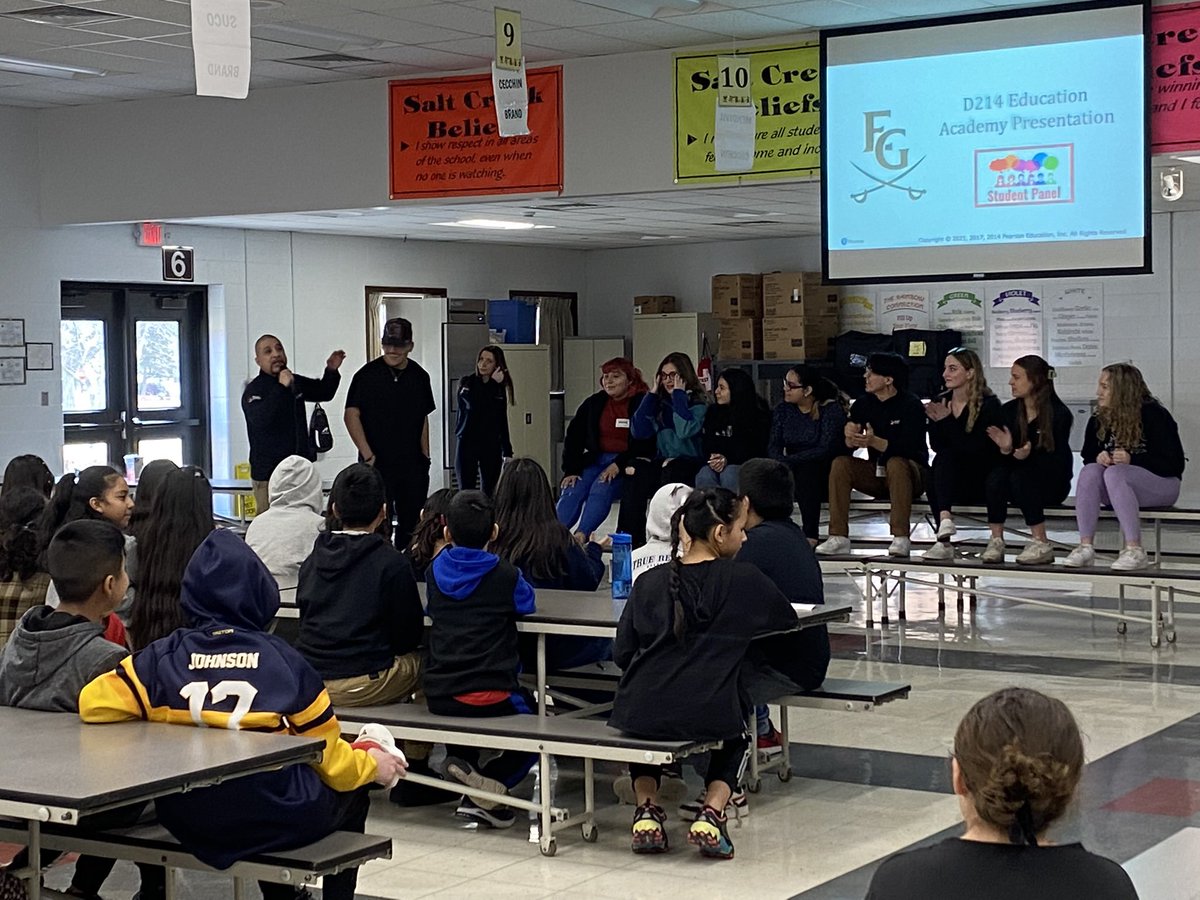MMarzan5's tweet photo. Thank you to Mr. Castro and the inspiring Ed Pathway EGHS students for sharing their growth mindset personal stories with our 5th Graders! @Ricardo95186074 @D59SaltCreek https://t.co/46Dd2WPeEr