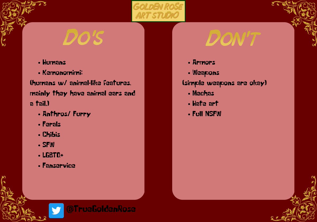 TrueGoldenRose's tweet image. HELLO EVERYONE, my name is Golden Rose and today I'll be opening up chibi commissions. If anyone my a chibi drawn please dm me!