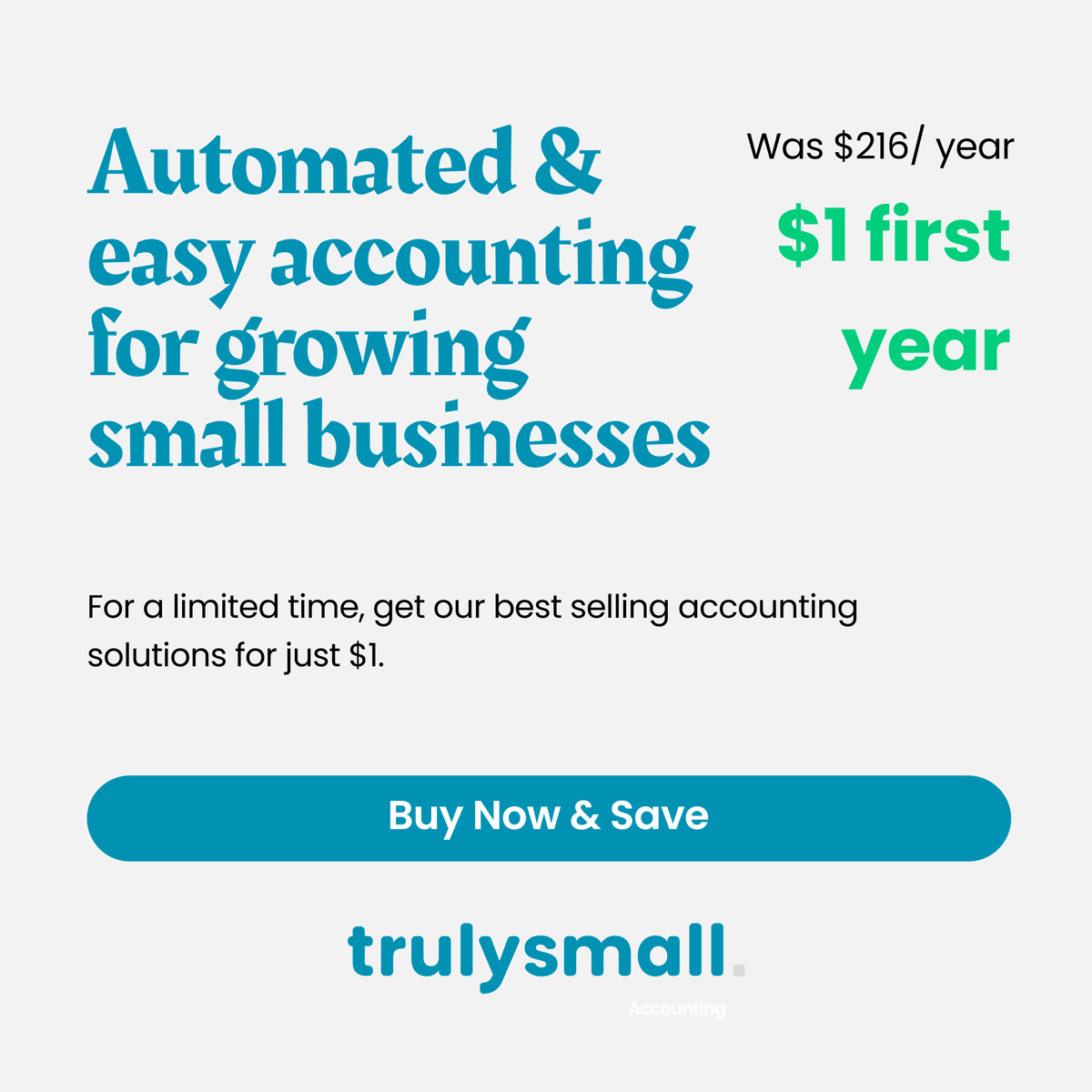 TrulySmallapps's tweet photo. 🚨 TrulySmall Accounting is only $1 for an entire year! 🚨 

View more details here: https://t.co/qUIUU128GE 

Made by the folks at Kashoo.

*Offer available for a limited time and for new subscriptions only. https://t.co/KQdyAk2IOr