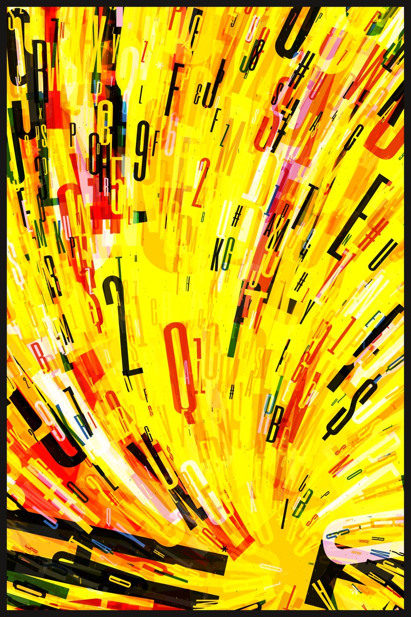 Type-o-Graphic by <a href="/fauxjebus/">Brad Connell</a> is one of my absolute <a href="/fx_hash_/">fxhash</a> all time faves. 

Delighted at the diversity of my personal outputs, but most importantly delighted to see it mint nearly 450 editions so there's more for us all to enjoy 🌟

Output thread 🧵⤵️