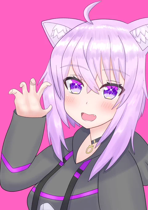 猫又おかゆちゃんお誕生日おめでとうございます!(過去絵) #猫又おかゆ生誕祭2023#絵かゆ 