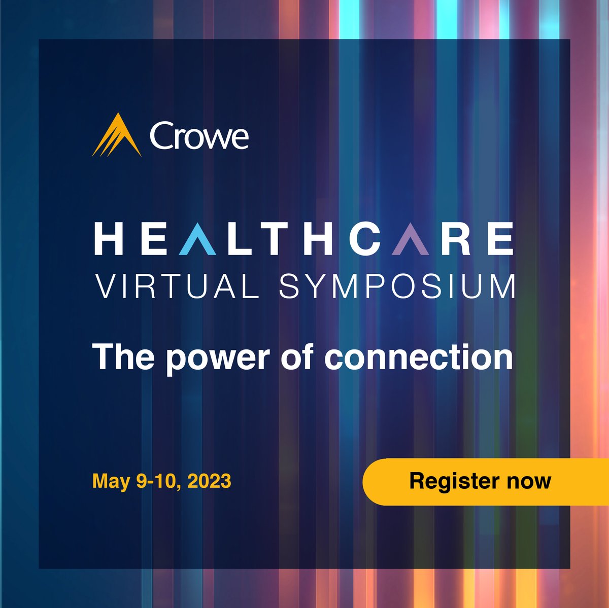 CroweUSA's tweet image. Join us for the 2023 Crowe Healthcare Virtual Symposium and discover the power of connection – with your peers, your data, and your patients. bit.ly/3XrqUlV #HCVS