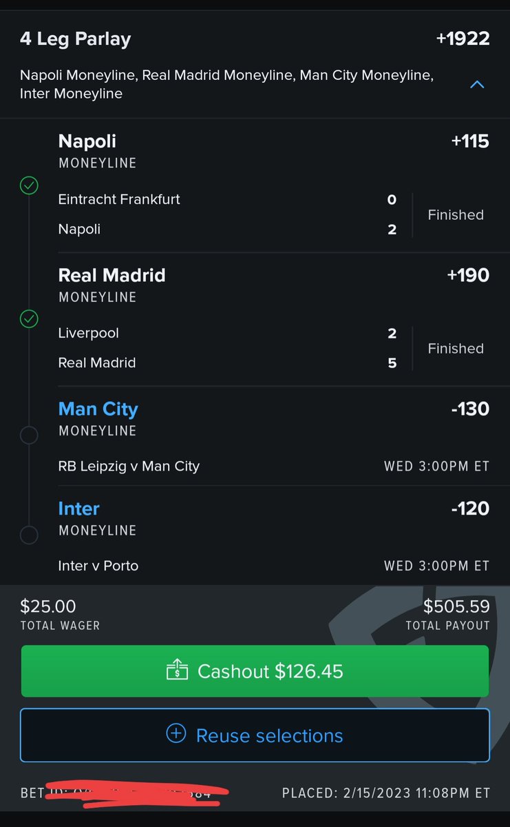 Fade_Everyone's tweet photo. "π₯ Champions League Parleys Dropped! We got in early on #RealMadrid and #Napoli for some big returns. Join the #FadeEveryone Discord community for all of today's winning picks and more. 3 days of free access, let's win big! π₯ #BET https://t.co/IkLGVroFEK" https://t.co/sEqGw9eoCX