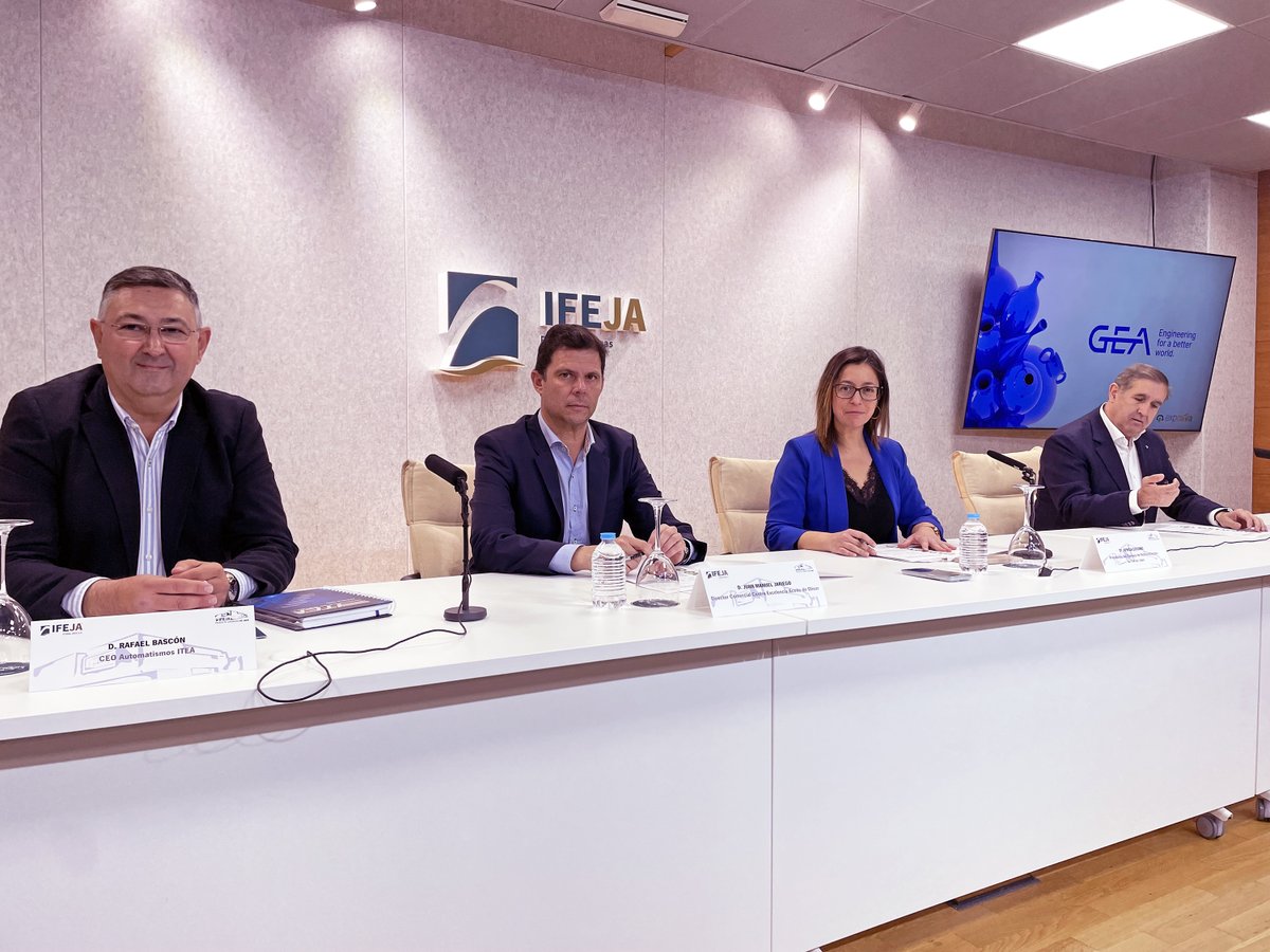 noticiasdejaen's tweet photo. CONVENIO DE @FERIASJAEN  con tres empresas referentes en sector oleícola y se convierten en patrocinadores principales de la @ExpolivaOficial: GEA @GEAOliveOil  y  ITEA @IteaAutomat y Conde de Benalúa @AOVEAmargayPica  +info: https://t.co/7M4K6PJ2IZ https://t.co/dlGyfO51k1