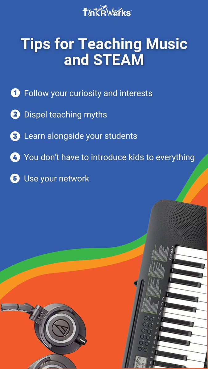 TinkRworks's tweet photo. How does #STEAMeducation fit into the music classroom? Francisco Dean, a high school digital music teacher at the University of Chicago’s Lab School, shares expert advice in our new blog article: https://t.co/WnB3mFkFBG #STEM #STEAMprojects #STEAMteacher #STEMarticle https://t.co/dsyzLJSFPv