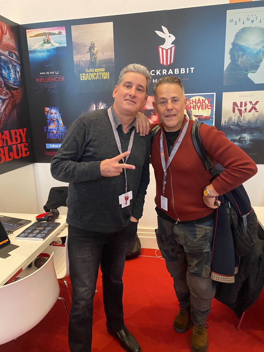Jack Campbell with friend and actor/director, Louis Mandylor. Looking forward to seeing him My Big Fat Greek Wedding 3, released globally on Sept. 8th! #JackrabbitMedia #Berlin #EFM