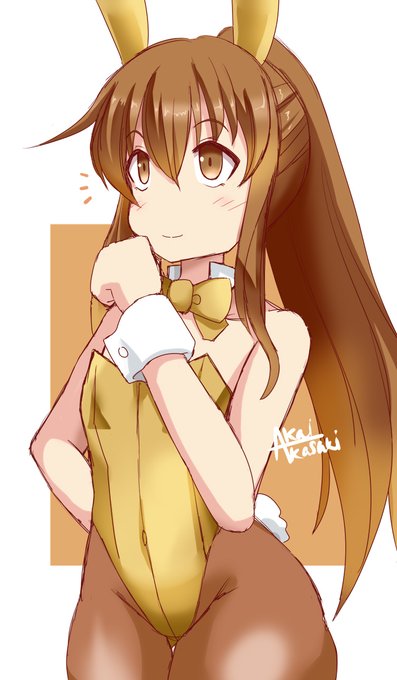 よにふみー(勢いで補給する文月バニー) 