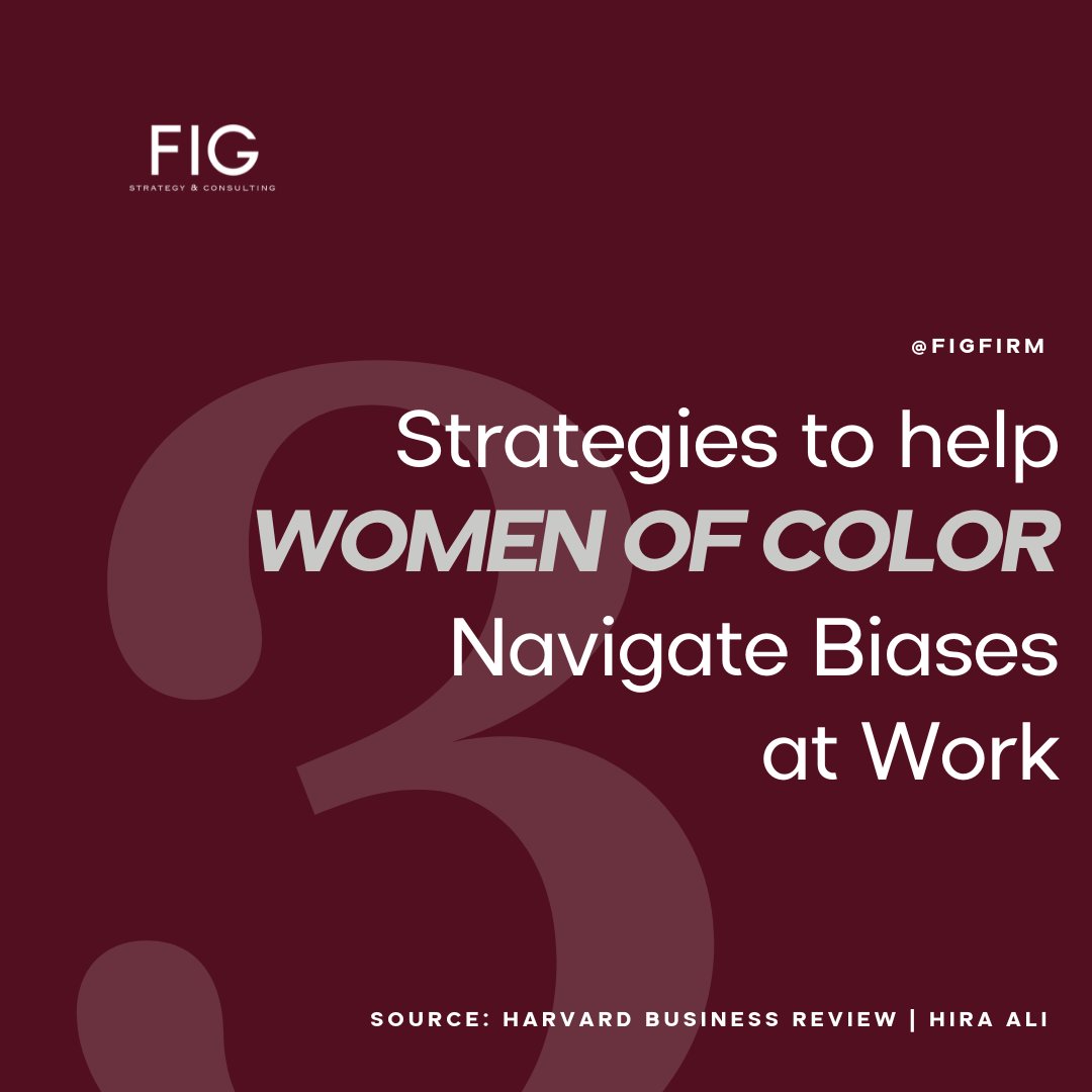 figfirm's tweet photo. 3 Strategies to help women of color navigate biases at work  📣 Have you every experienced workplace biases? https://t.co/gey9i8f5Az