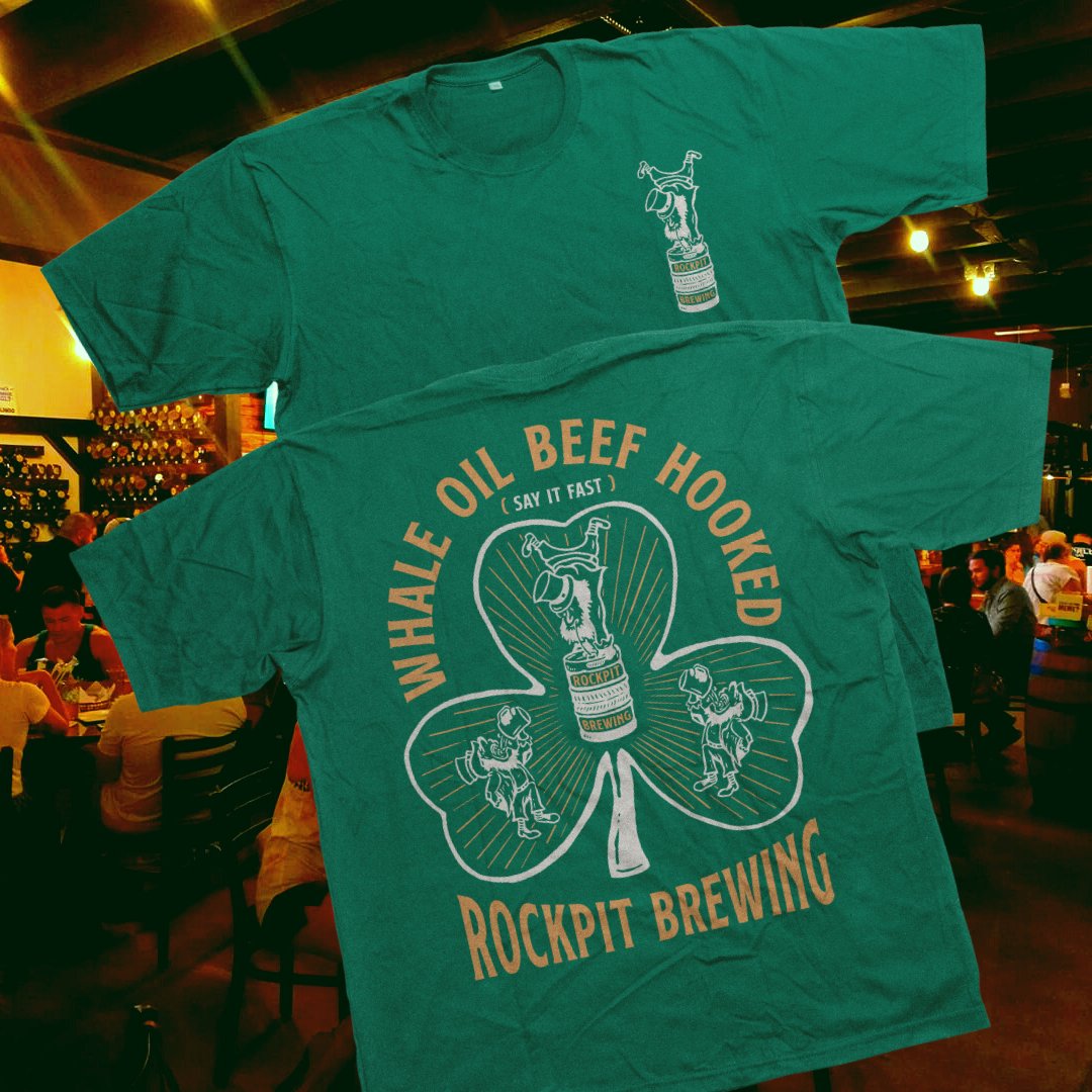 RockPitBrewing's tweet photo. Here are the official 2023 RockPit Brewing St. Patrick's Day T-shirts.
Order online here:
 https://t.co/eFaVzvZsQd https://t.co/079vtcvJ8I