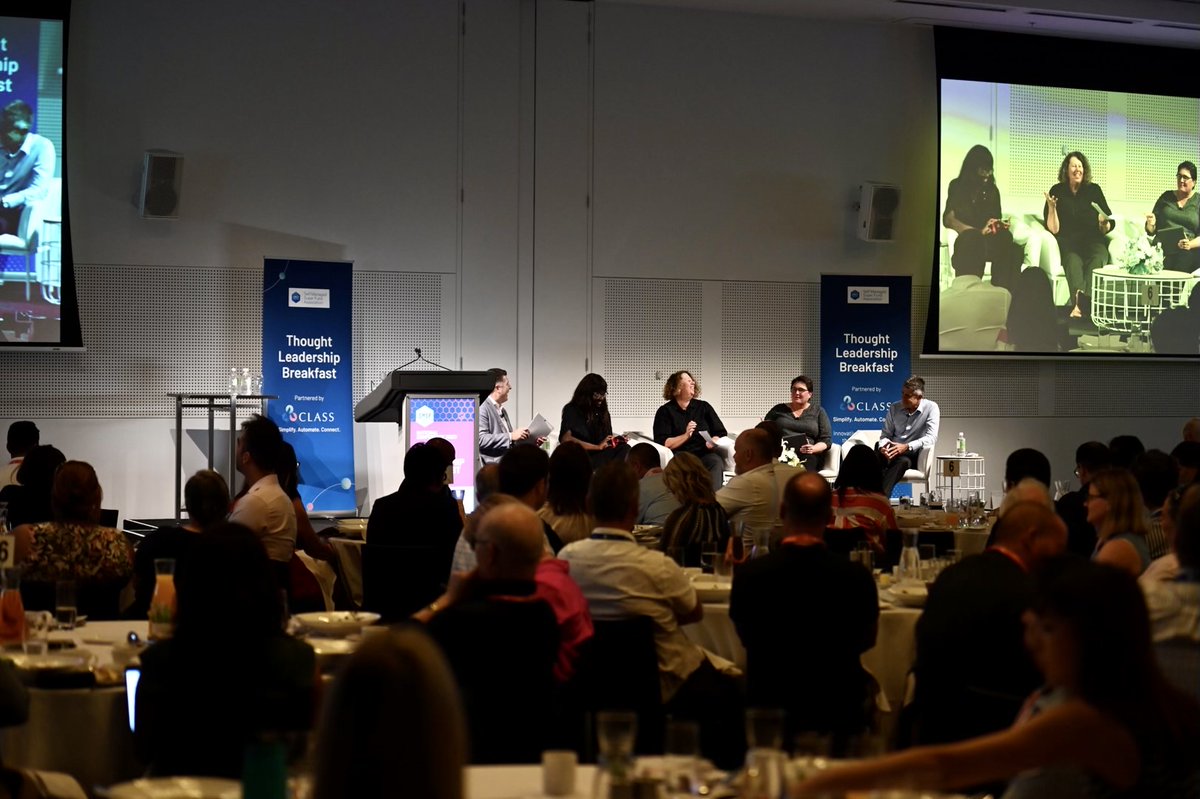 SMSFassoc's tweet photo. The discussions at this year's Thought Leadership Breakfast presented by @Class_Pty_Ltd is focusing on the factors influencing the growth and change of the #SMSF landscape and what the future has in store for the industry at large! #NC2023
@HeffronMeg @PBurgessSMSFA https://t.co/U0wVnbPyde