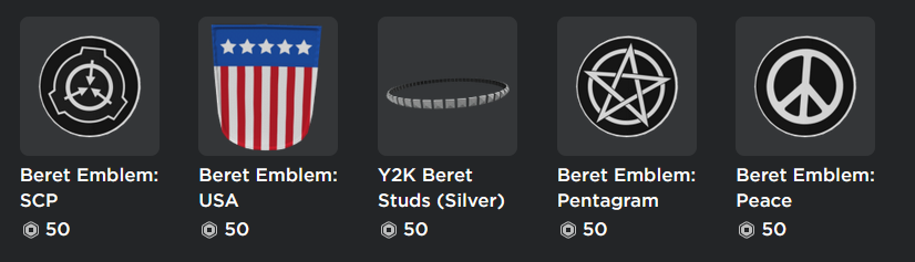 IArgead's tweet photo. #Roblox #RobloxUGC #RobloxDev @robloxdevrel
Berets and beret accessories. https://t.co/wwWRAHRYqA
