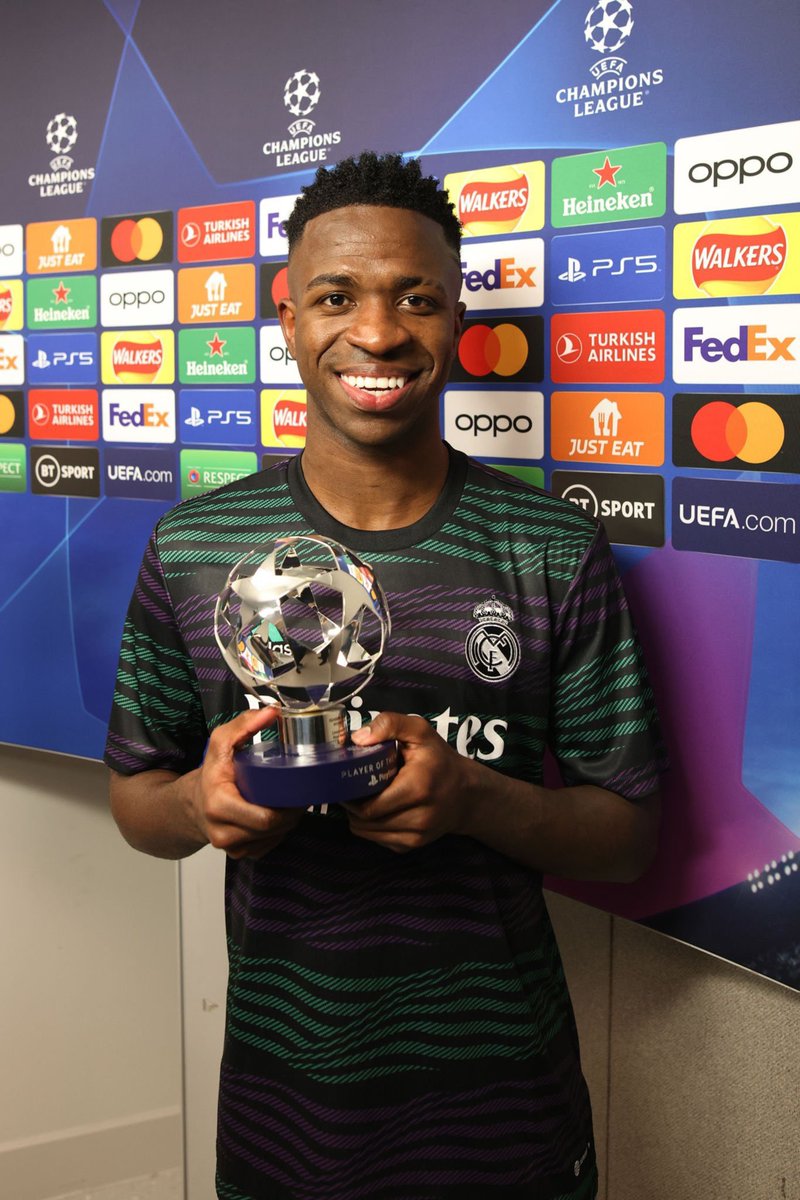 nyannthierry's tweet photo. Vinicius Jr — Man of the Match🌟💫 https://t.co/hoVtoT462k