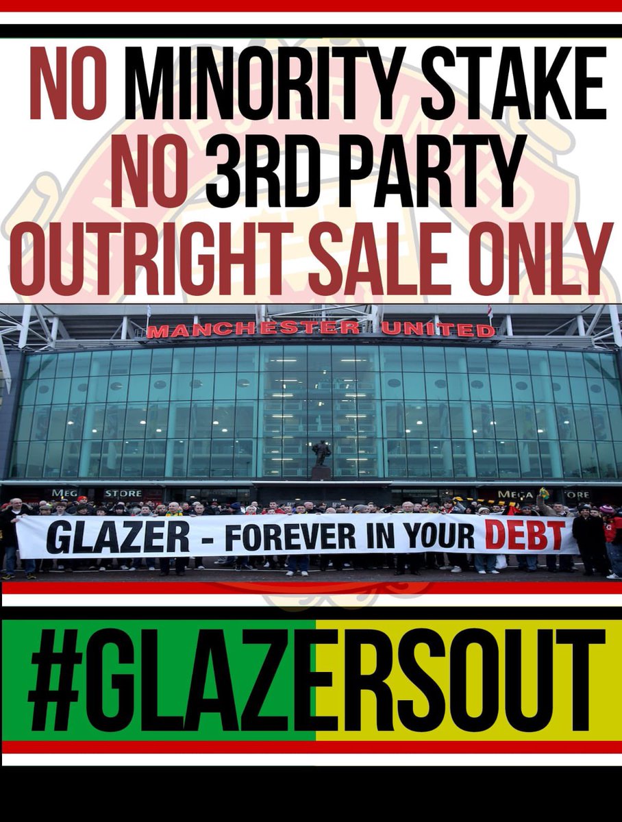 UAGMVMT's tweet photo. To all potential bidders looking for minority stake in @ManUtd be prepared to feel the wrath of the Manchester United fanbase, We will target not only your company but any partners too $MANU #GlazersFullSaleOnly https://t.co/31hfcultX3