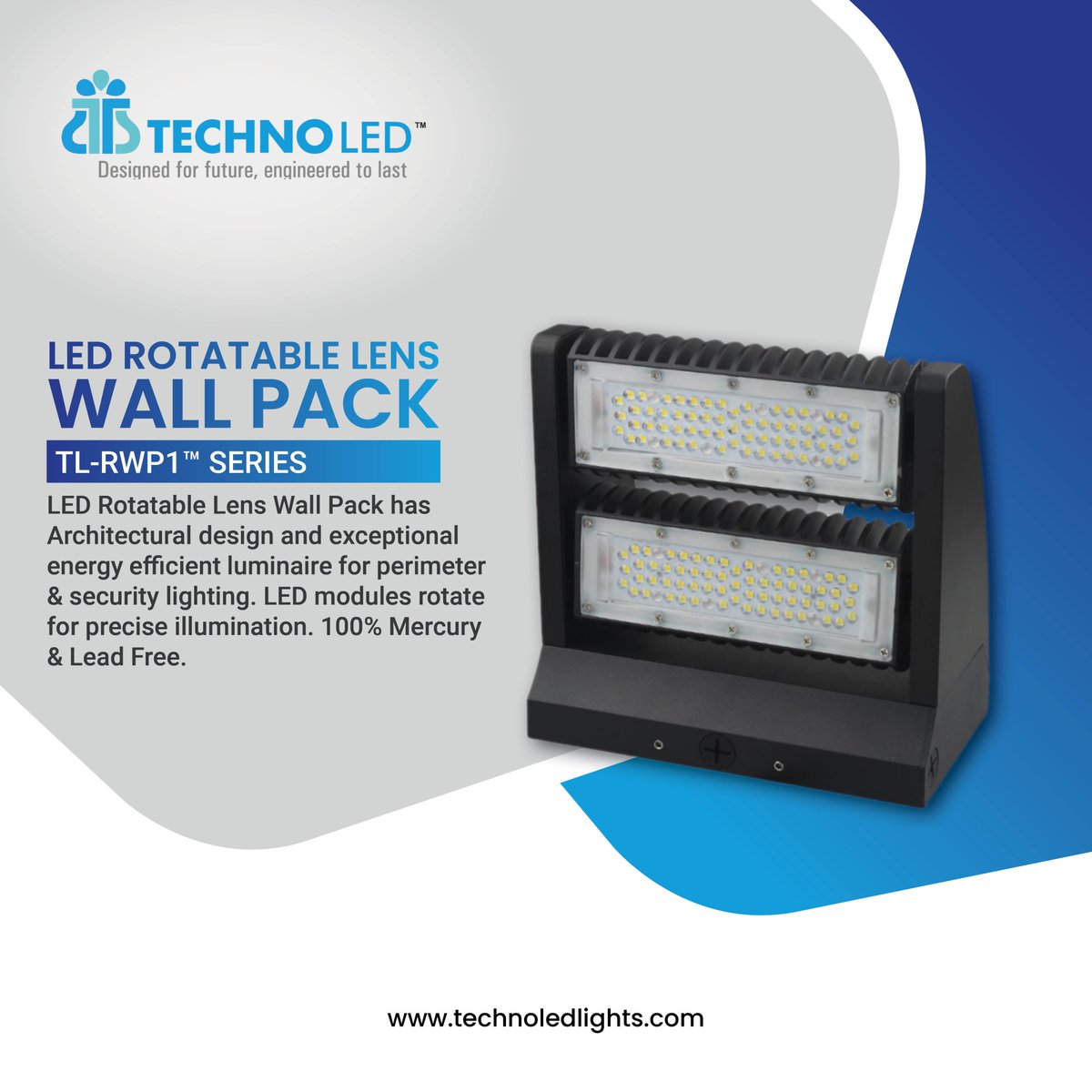 LightsTektron's tweet image. LED Rotatable Lens Wall Pack has Architectural design and exceptional energy efficient luminaire for perimeter &amp;amp; security lighting. 
technoledlights.com/product/archit…
#LEDWallPacks #OUTDOORLIGHTS #LED #ledlight #technoledlights #securitylighting 
#LEDRotatableLensWallPack  #TLRWP1SERIES