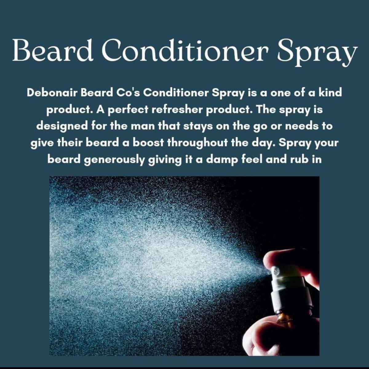 debonairbeardco's tweet photo. Created with all natural ingredients to hydrate, soften, tame, and keep beard fresh, our beard moisturizing mist is great for those bearded men that are always on the go. Spray your beard generously, rub product in, and hit the door. 

https://t.co/b4QnpNhA6Z https://t.co/mBBVl8weUO