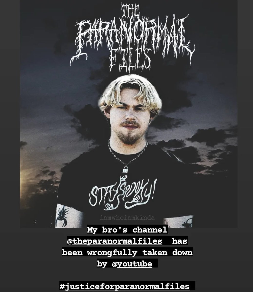 heresomenotalot's tweet image. #JusticeForParanormalFiles @PFilesOfficial

@YouTube @YouTubeCreators @TeamYouTube