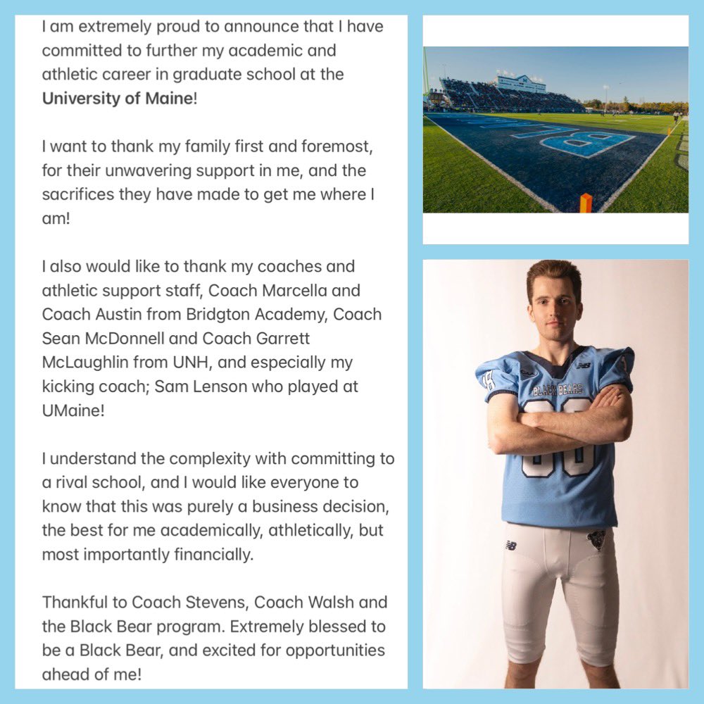 acadogan3's tweet image. Beyond thankful! @Bridgton_Ftbl @coach_rmarcella @UNH_Football @_CoachG_ @BlackBearsFB @CoachLenson @CoachStevensFB @Coach_JWalsh
