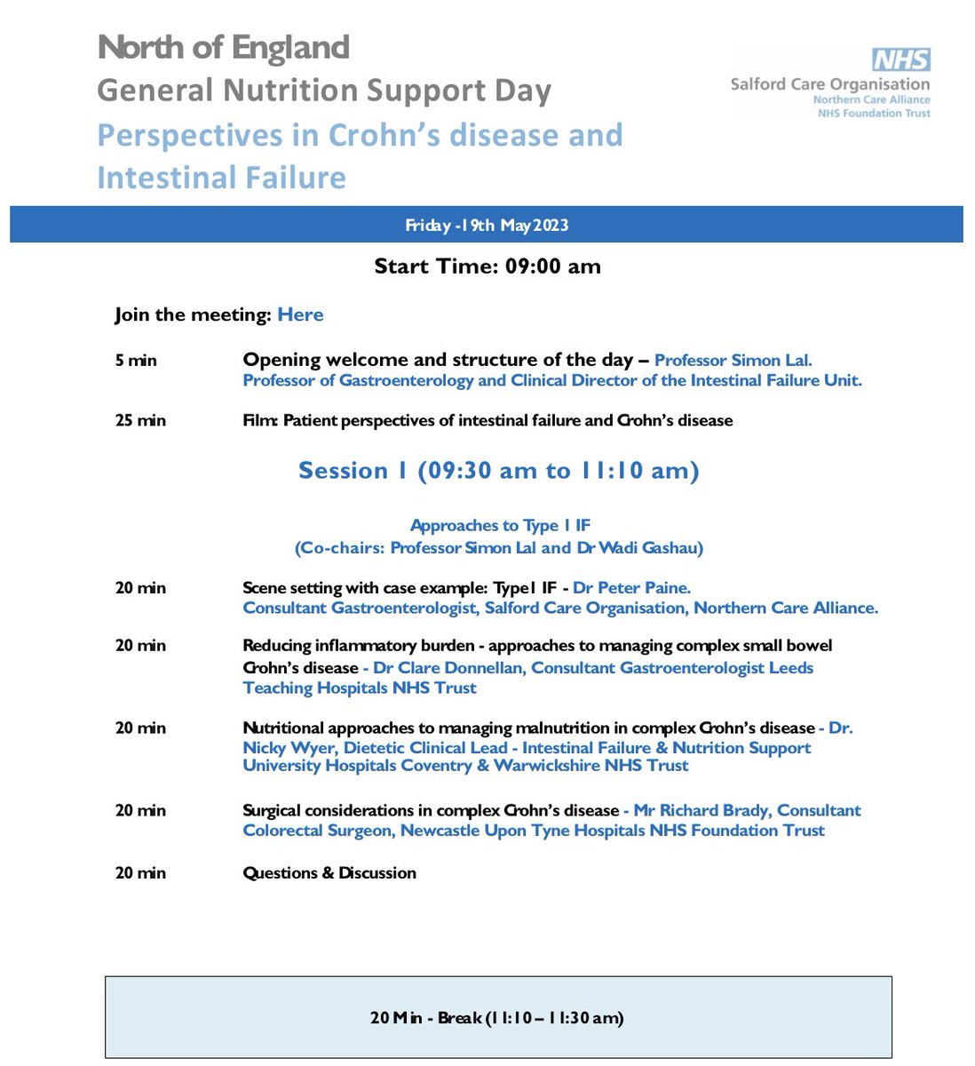 researchactive's tweet image. Delighted to contribute to the North of England General Nutrition Support day on Surgical considerations in complex Crohn’s disease - 19th May 
@SimonLal_12 @SalfordCO_NHS #intestinalfailure