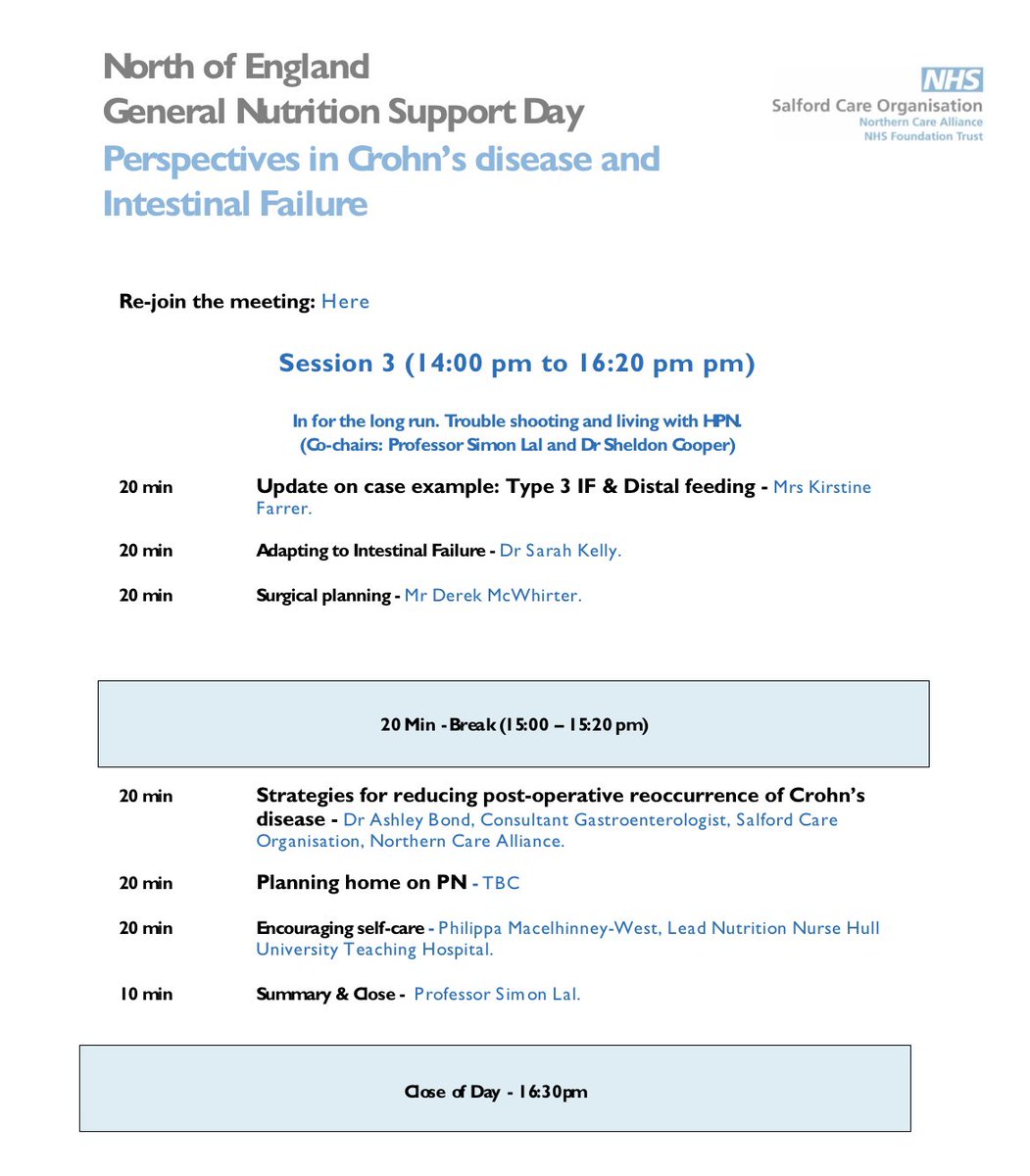 researchactive's tweet image. Delighted to contribute to the North of England General Nutrition Support day on Surgical considerations in complex Crohn’s disease - 19th May 
@SimonLal_12 @SalfordCO_NHS #intestinalfailure