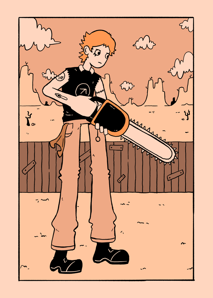 utopihino's tweet photo. the chainsaw cult (chapter one)

it costs $0.00 to retweet and support my indie comic

(1/8) https://t.co/HPKXxarFc8