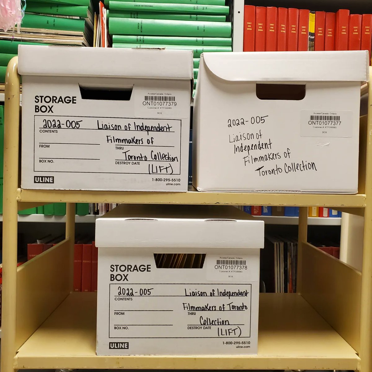 #ICYMI It may have been three years in the making but the <a href="/LIFTfilm/">LIFT</a> archive is now officially part of the Film Reference Library at @tiff_net! 
📚🎞️📚 
If you want to dig through 40 years of Toronto's film history, now is your chance.