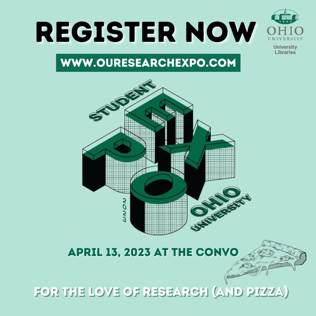 The Student Expo is back and registration has been extended until this Friday, Feb. 24 at 6 p.m. Sign up for the love of research (and pizza)! ouresearchexpo.com
<a href="/BobcatsDiscover/">BobcatsDiscover</a>