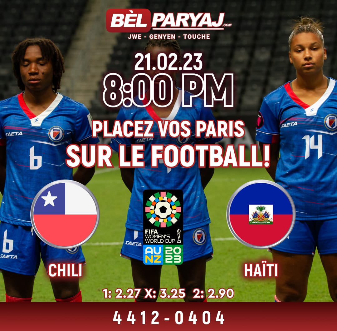 Si Grenadyè yo bat Chili aswè a yap kalifye tèt dwat pou mondyal FIFA Feminen kap fèt an Ostrali &amp; Nouvèl Zeland soti 20 jiyè pou rive 20 out 2023.
Men Peyi kap tann Grenadyè yo nan gwoup D:

Angleterre 🏴󠁧󠁢󠁥󠁮󠁧󠁿 
Danemark 🇩🇰 
RP Chine 🇨🇳 

Alaso medam 🔵🔴🇭🇹