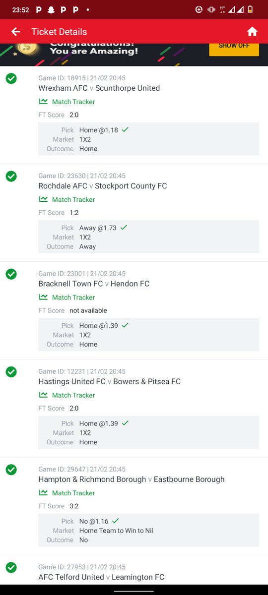 minus__guy's tweet photo. 5 odds came home
#punter #SportyBet #sport #sportbetting https://t.co/k0AmDywZj4