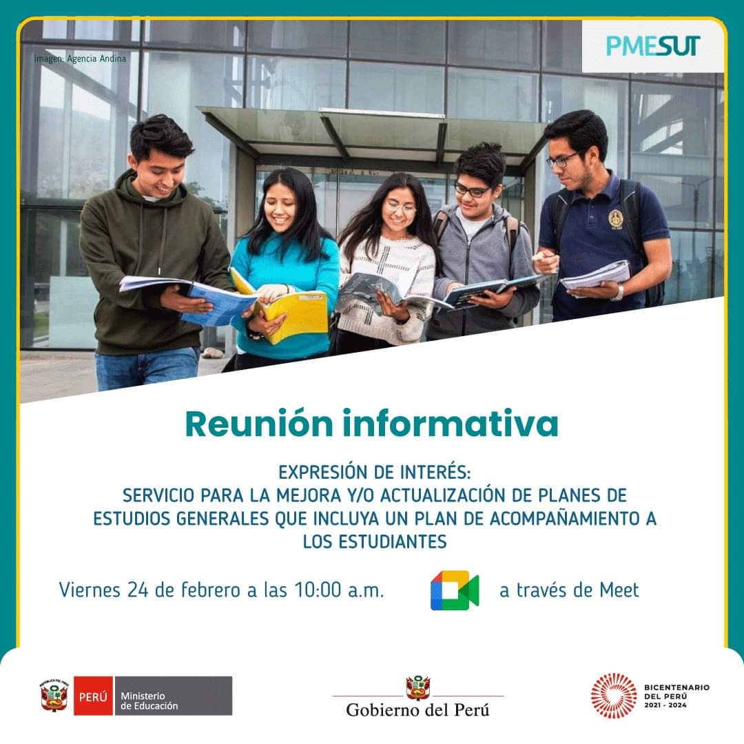 Les invitamos a participar en esta convocatoria para las Empresas Consultoras.
Para mayores detalles, ingresa a este enlace pmesut.gob.pe/ps-expresion-d…
