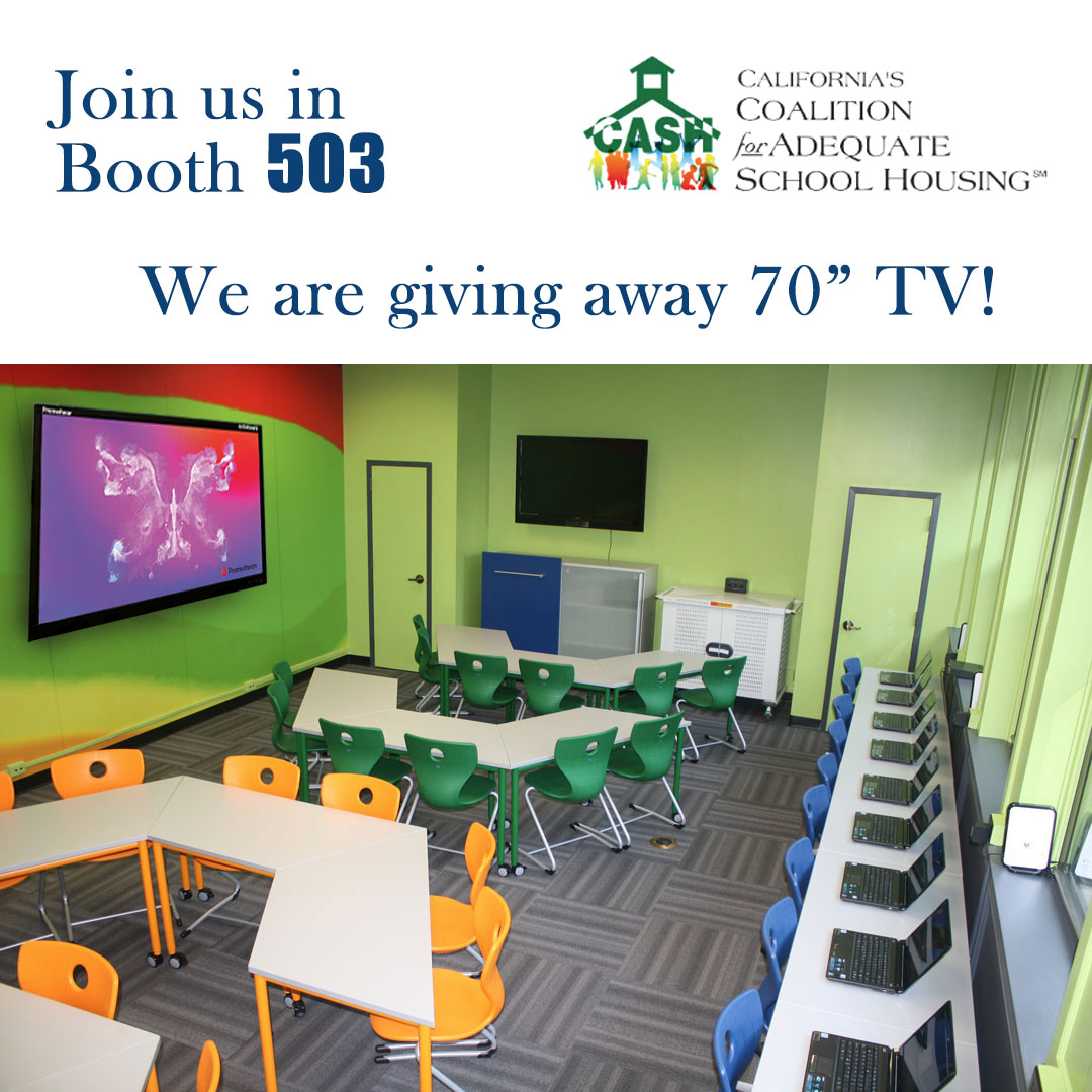 ddlearningspace's tweet image. Are you going to the CASH Conference?Visit us in booth 503. You&apos;ll have a chance to win a 70&quot;TV while you&apos;re learning about how D&amp;amp;D Learning Spaces integrates furniture and technology solutions in the classroom. See you soon! #SchoolFacilities #ClassroomTechnology  #k12schools