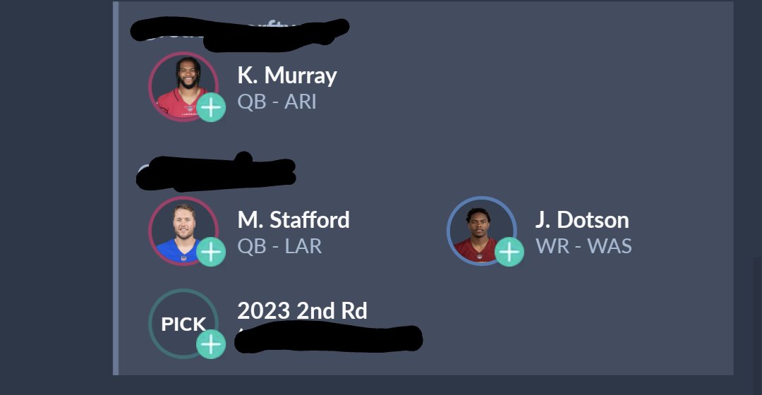 HershAustin's tweet photo. @FlockFantasy @MasonDoddFFN On the receiving end of Kyler, 1.05, Najee and 4.01. All different leagues. SF 10 and 12 teams https://t.co/YzlID2YdkL