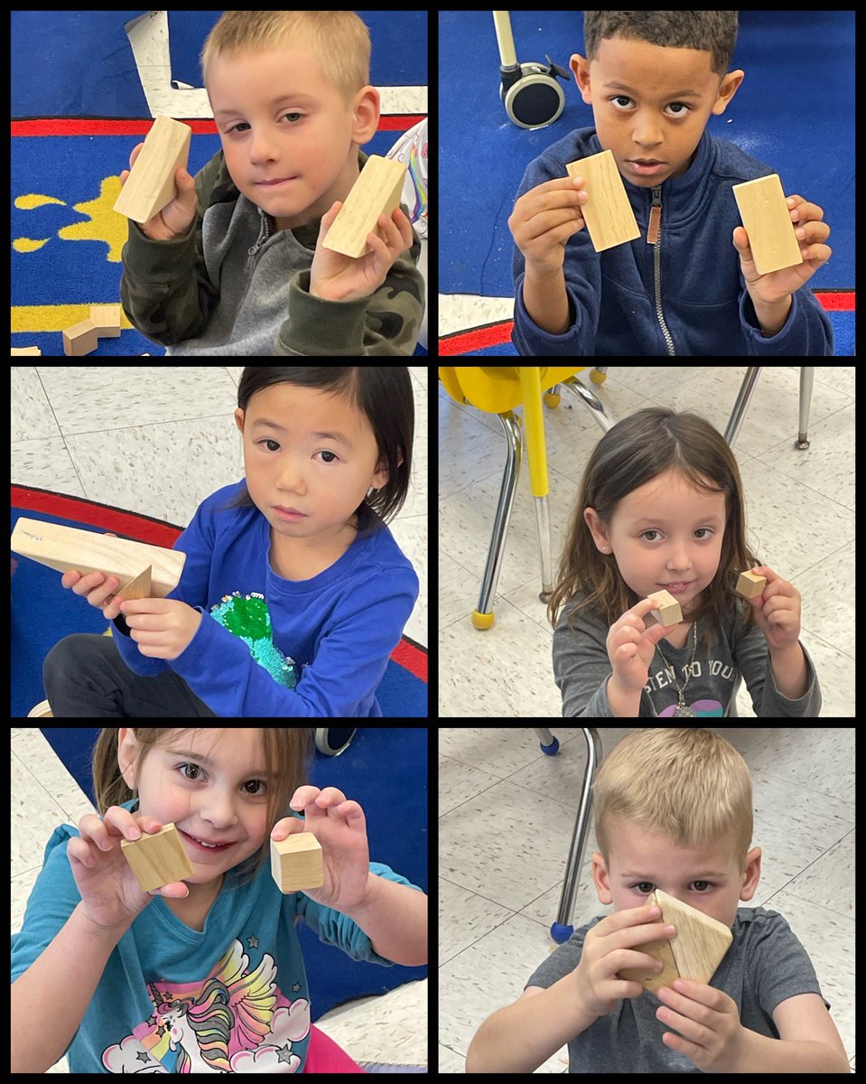 MTL_CS_BozziK's tweet photo. Matching faces on #geoblocks! #Geometry in #Kindergarten! #bozzisbunch @Inv3_Math https://t.co/j5BszVnKzt