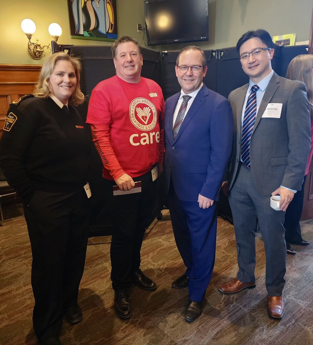 Improving &amp; promoting Heart Health. 

Proud to stand with <a href="/laurasthornhill/">Laura Smith</a>, AED Foundation, <a href="/CARE4Hearts/">Cardiac Arrest Response And EDUCATION (CARE)</a> &amp; Adam Hoerdt to discuss how <a href="/springwatertwp/">Springwater Township</a> is home to 18 AED’s — the first-ever municipality with a full ‘SaveStation’ community program in the province of Ontario.