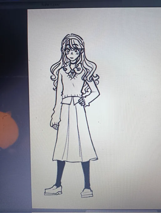 ur daily dose of Ash #wip :3finally working on actual character sheets, plus i think i'll go with this final look for Ash, she looks so cute here!! 