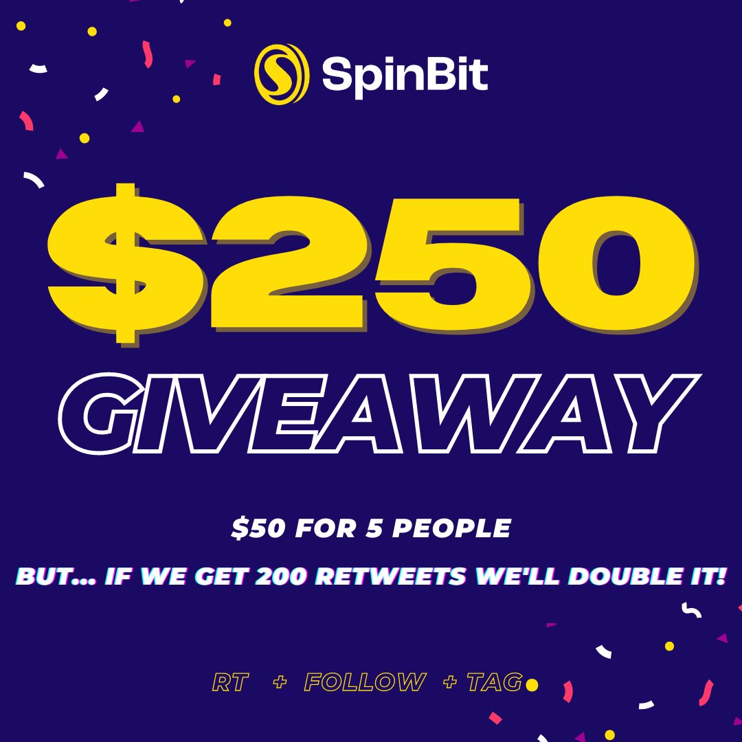 spinbet_casino's tweet image. You won’t want to miss this #Giveaway..

The winnings amount is in your hands!👀

If we get 200 retweets, we will double the cash!

All you have to do is:

1️⃣ #RT

2️⃣ Follow us

3️⃣ Interact (comment/tag)

GOOD LUCK AND LETS DOUBLE UP 🔥💰💸

spinbitsignup.com/ab5e75249