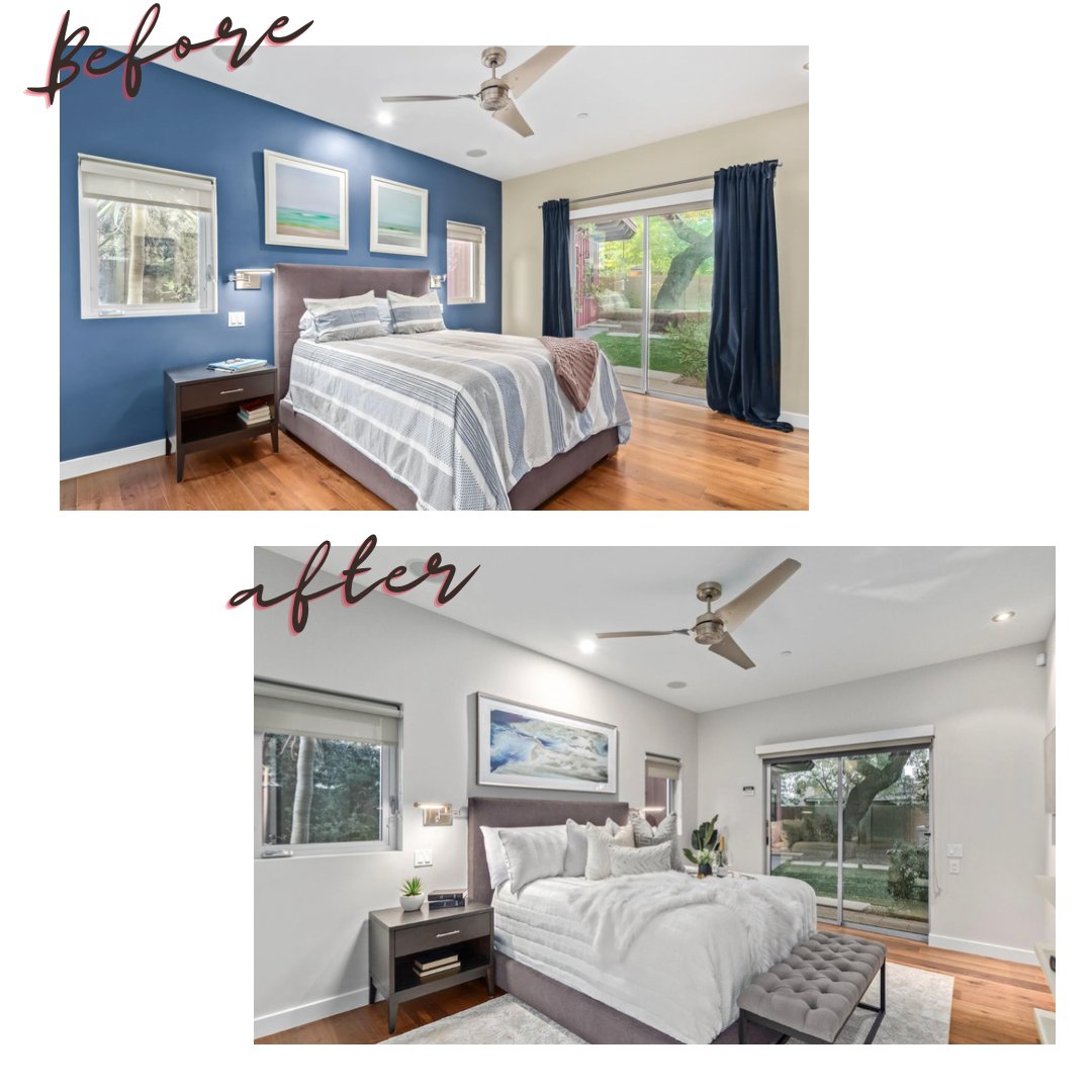 iSearchDecor's tweet photo. Before and afters of last weeks staging transformation in this contemporary modern home. This beautiful home has been featured in Houzz and AZ Cool Homes, and was such an honor to stage in preparation for it to be listed! Comment below your favorite feature ⤵️ https://t.co/tcRUgIxNqb