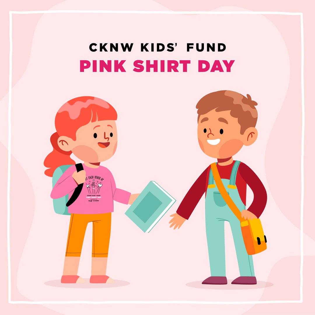 It's Pink Shirt Eve! 😱 

Only 1 more sleep until the kindest day of the year! 
Be sure to wear your pinkest shirt, &amp; your brightest smile tomorrow in support of anti-bullying.

Visit pinkshirtday.ca to learn more about how you can help support at-risk kids!