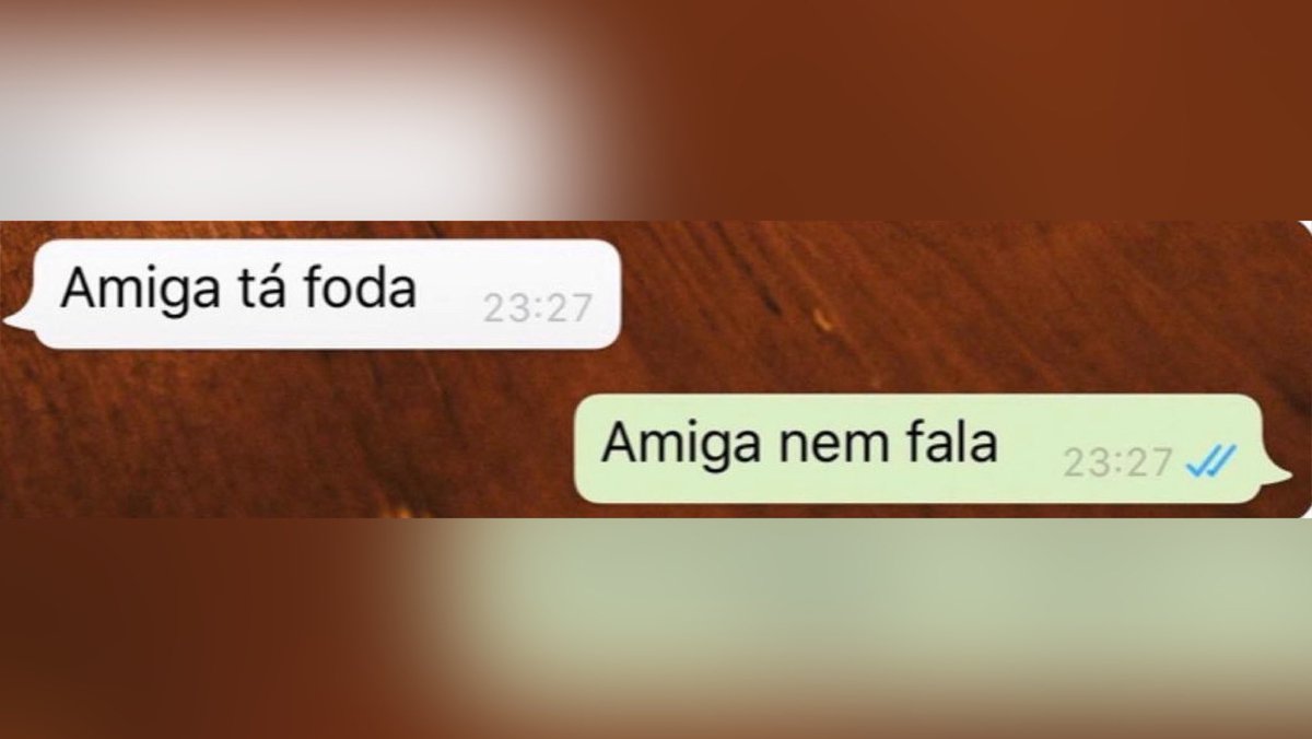 A amizade moderna é baseada no seguinte diálogo: