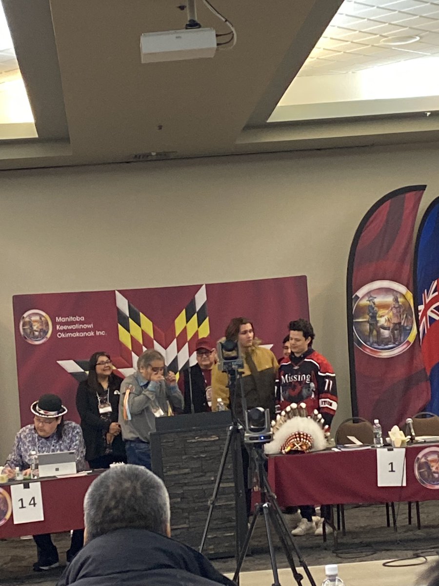 MrsKellyMJ's tweet photo. Some of the Storm players were invited to the MKO conference by Fred Stevens grandfather to Nate bringing awareness to the MMIWG. They were very happy that the young men went into do this because men are forgotten as well when it comes to this. Great job! You all make us proud. https://t.co/YFjvkJqQok