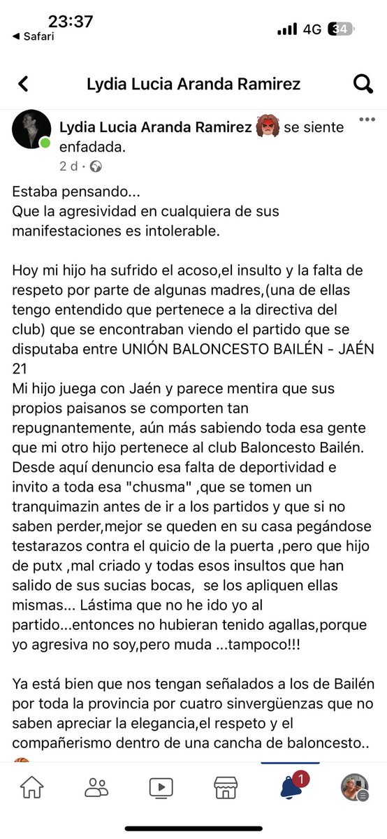 pagudoo_'s tweet photo. Al finalizar el partido, esperaron en la puerta, mientras continuaban con los comentarios ofensivos, de todo tipo: “asquerosos”, “payasos”. Tras lo sucedido se subió una publicación denunciando estos comportamientos que ensucian el baloncesto. https://t.co/2oYwiq8fzM