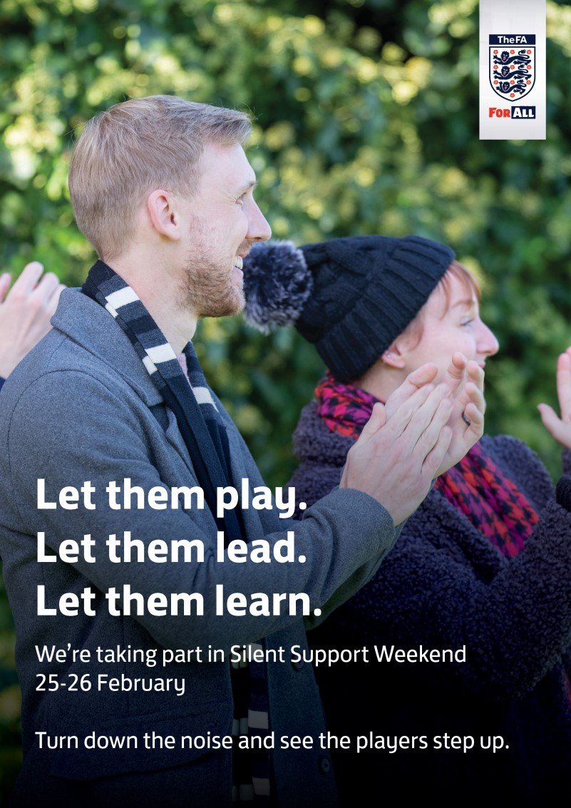 This coming weekend it's the next Silent Support weekend. This follows a successful trial last year and it's a campaign we all support. This time coaches can coach but we ask spectators to just applaud and support. Thank you 💛💚 @OYFLeague @OMGFL @BerksandBucksFA