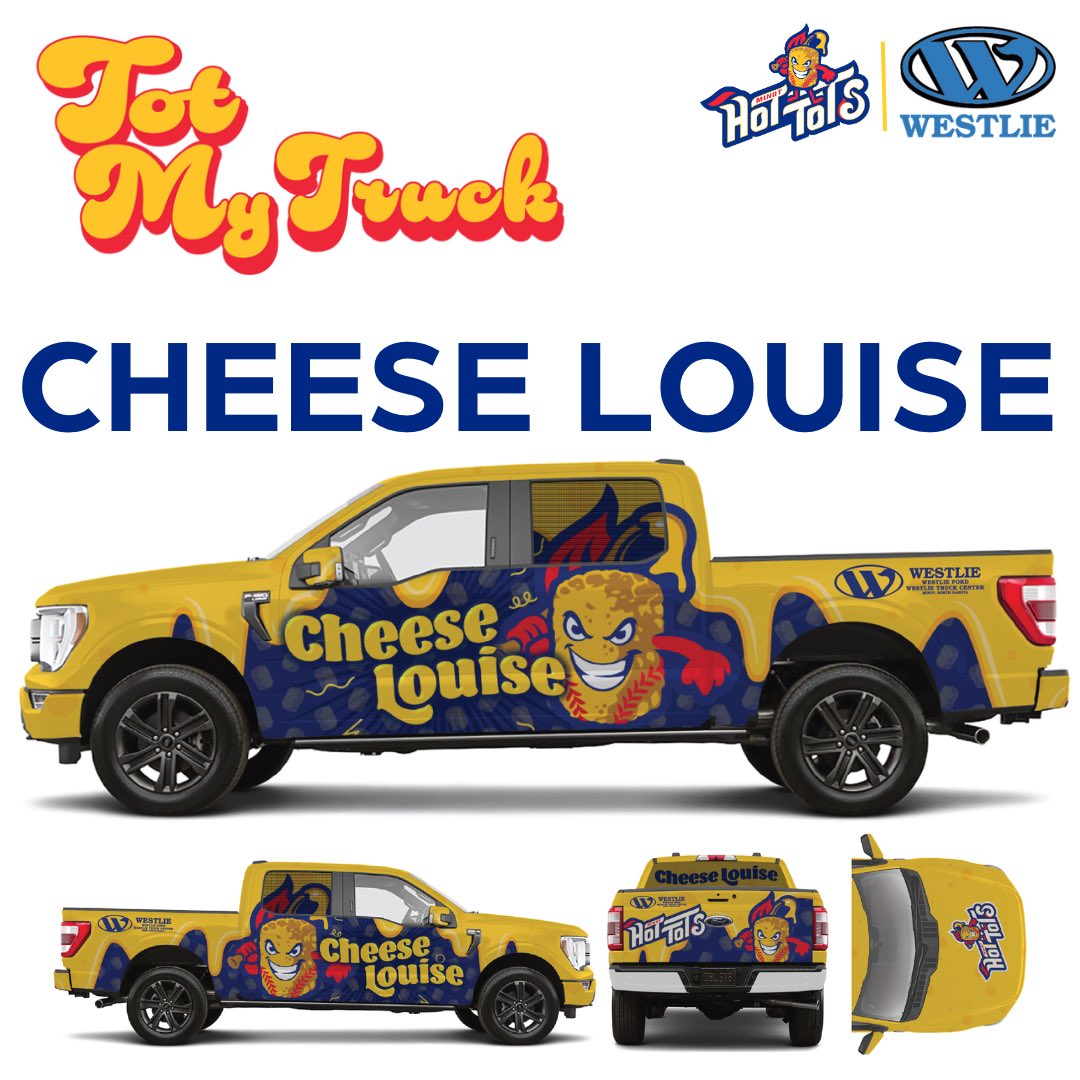 MinotHotTots's tweet photo. 🚨The FINAL FOUR Are Here!🚨

Westlie Motor company helped with the trucks, You helped with the name, and now it’s time to Tot My Truck!

The top names are:
🔥The Termitator
🔥Tot Wheels
🔥Tater Swift
🔥Cheese Louise

🌐https://t.co/3DvEXOaePk https://t.co/7Gd7uEKaJY