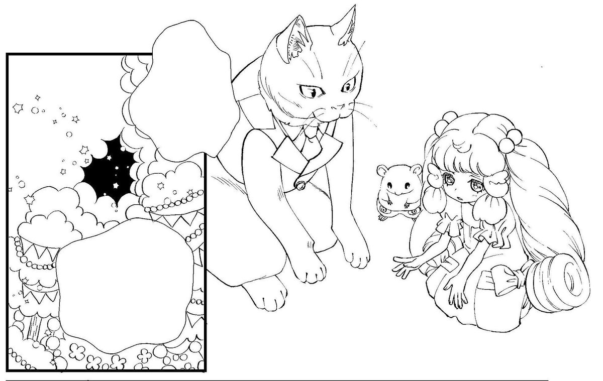 「おはようです今日は #猫の日 だそうですねうちの漫画に出てくる『猫』です 」|河内実加🌕のイラスト